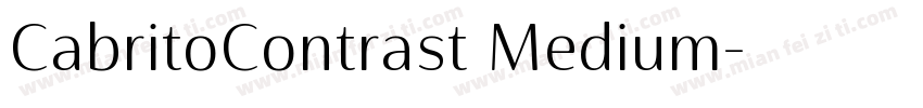 CabritoContrast Medium字体转换